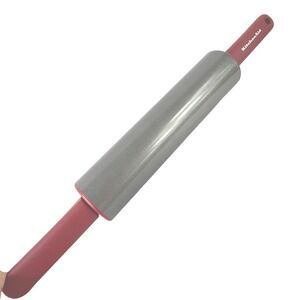 KitchenAid Rolling Pin Red 20" Non-Stick Steel Classic Baking Tool Heavy Duty